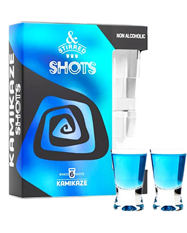 &Stirred Cocktail Mix Kamikaze Shots 250ML (125ML x 2's) + 2 Shot Glasses &Stirred Cocktail Mix Kamikaze Shots 250ML (125ML x 2's) + 2 Shot Glasses