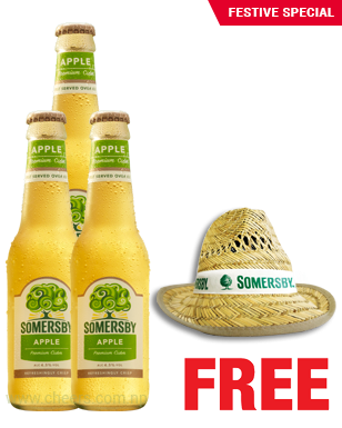 Somersby 250ML x 3 Bottles + 1 Summer Hat Free Somersby 250ML x 3 Bottles + 1 Summer Hat Free