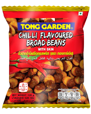 Tong Garden Chilli Flavoured Broad Beans With Skin 120G Tong Garden Chilli Flavoured Broad Beans With Skin 120G