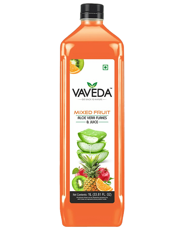 Vaveda Mixed Fruit Aloe Vera Flakes & Juice 1L Vaveda Mixed Fruit Aloe Vera Flakes & Juice 1L
