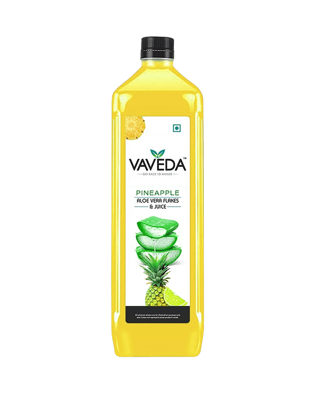 Vaveda Pineapple Aloe Vera Flakes & Juice 200ML Vaveda Pineapple Aloe Vera Flakes & Juice 200ML