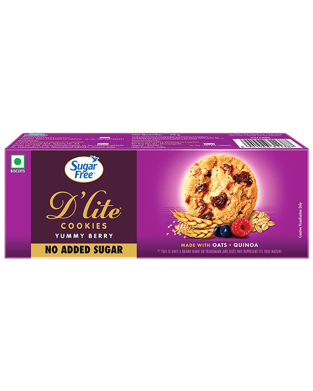 Sugar Free D'Lite Cookies Yummy Berry 75G