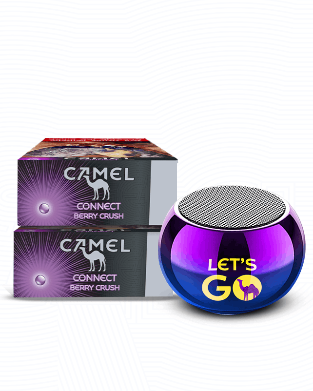 Camel Berry Crush 5 Packs with 1 Bluetooth Speaker