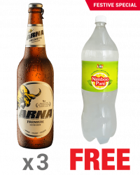 Arna Premium 650ML x 3 Bottles + 1 Life Nimboo Pani 2.25L Free