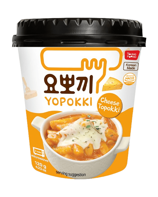 Yopokki Cheese Topokki (Rice Cake) 120G Cup Yopokki Cheese Topokki (Rice Cake) 120G Cup