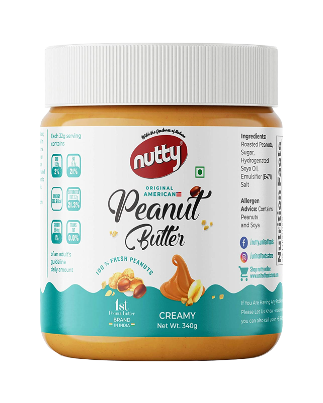 Nutty Peanut Butter Creamy 340G - Cheers Online Store Nepal