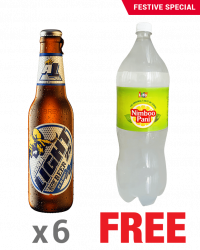 Arna Light 330ML x 6 Bottles + 1 Life Nimboo Pani 2.25L Free