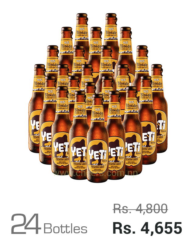 Yeti Blonde Premium Craft Lager 650ML x 4 Bottles + 1 Glass Free - Cheers  Online Store Nepal