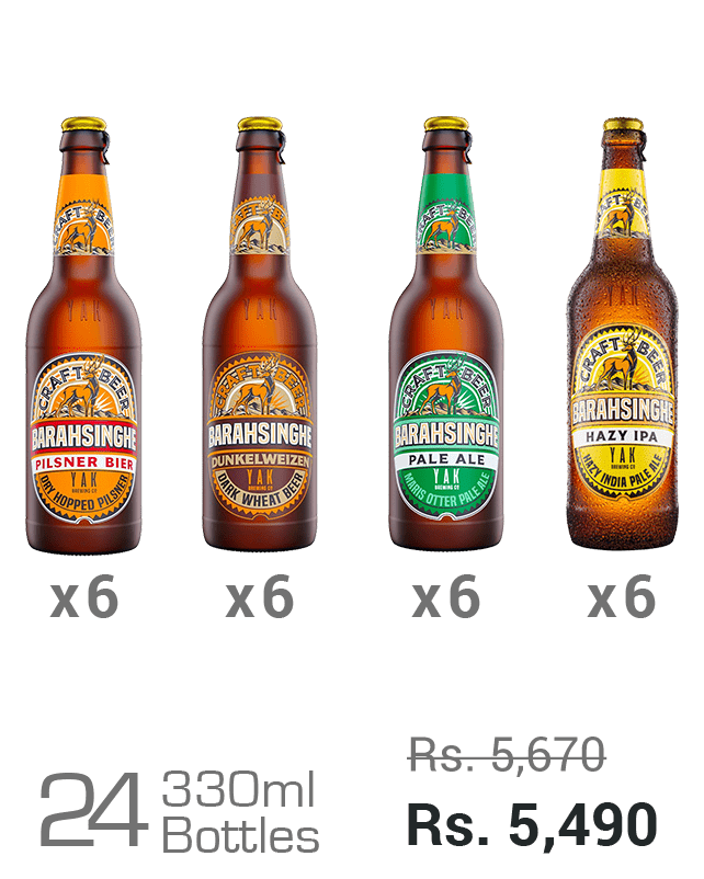 Barahsinghe Craft 330ML Assorted- Pilsner, Dunkelweizen, Pale Ale, Hazy IPA Barahsinghe Craft 330ML Assorted- Pilsner, Dunkelweizen, Pale Ale, Hazy IPA