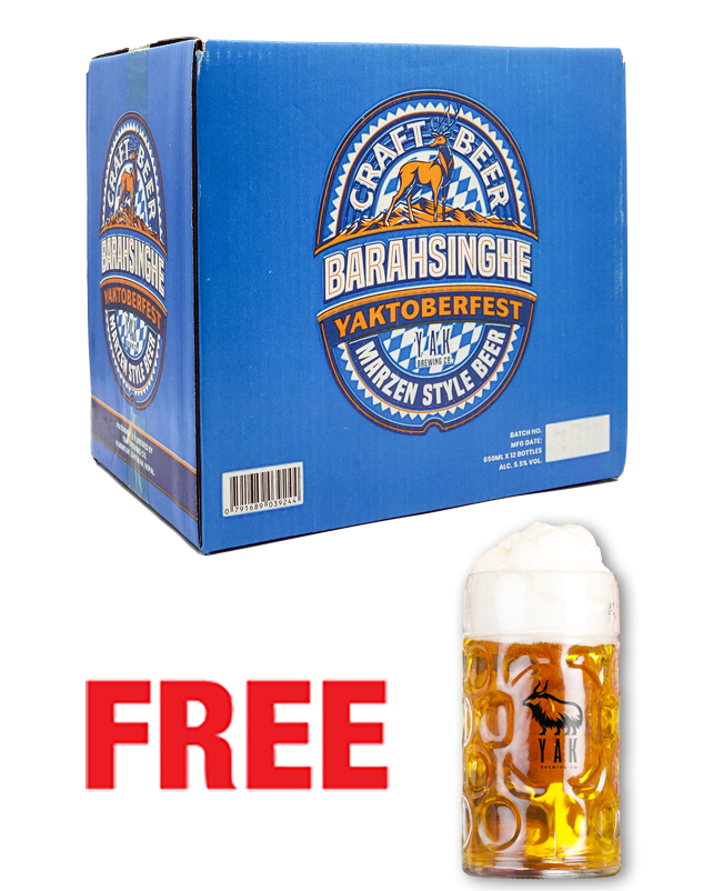Barahsinghe Craft Yaktoberfest Marzen Style 650ML x 12 Bottles + 1 Mug Free Barahsinghe Craft Yaktoberfest Marzen Style 650ML x 12 Bottles + 1 Mug Free