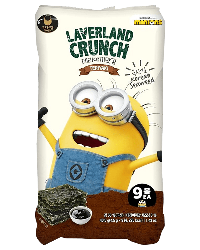 Laverland Crunch Teriyaki Seaweed 40.5G (4.5G x 9's) Laverland Crunch Teriyaki Seaweed 40.5G (4.5G x 9's)