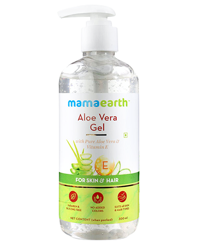 MamaEarth Aloe Vera Gel with Pure Aloe Vera & Vitamin E for Skin and Hair  300ML - Cheers Online Store Nepal