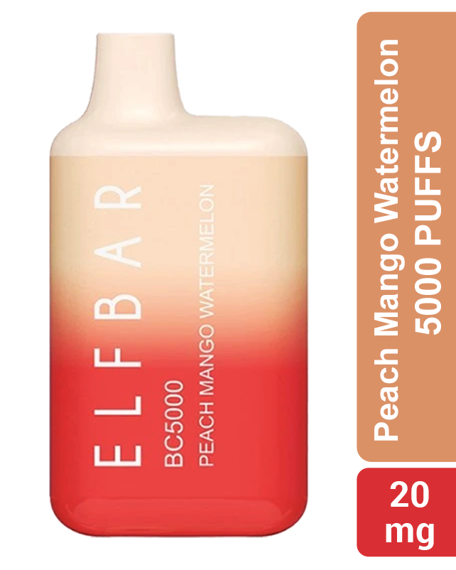 Elfbar BC5000 Peach Mango Watermelon Disposable Vape 5000 Puffs Elfbar BC5000 Peach Mango Watermelon Disposable Vape 5000 Puffs
