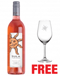 Sula Zinfandel Rose 750ML + 1 Wine Glass Free