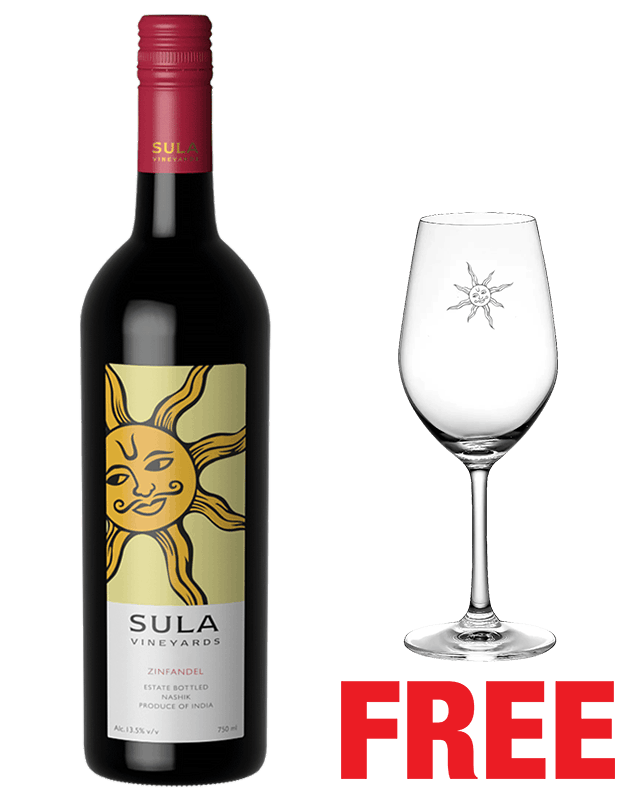 Sula Zinfandel Red 750ML + 1 Wine Glass Free