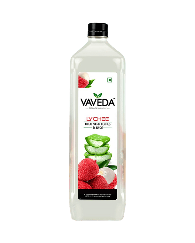 Vaveda Lychee Aloe Vera Flakes & Juice 200ML Vaveda Lychee Aloe Vera Flakes & Juice 200ML