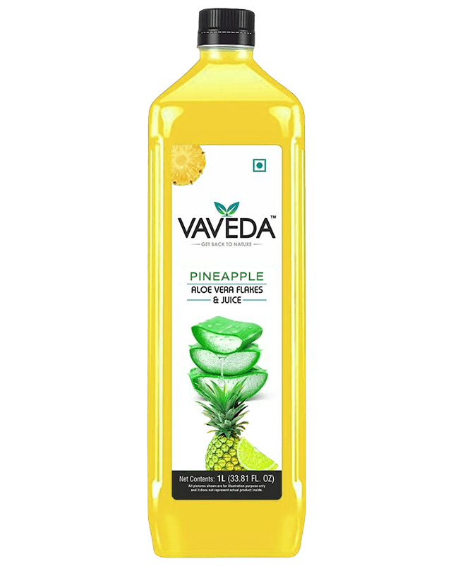 Vaveda Pineapple Aloe Vera Flakes & Juice 1L Vaveda Pineapple Aloe Vera Flakes & Juice 1L