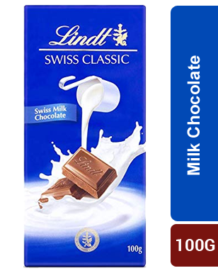 Lindt Swiss Classic Milk Chocolate 100G