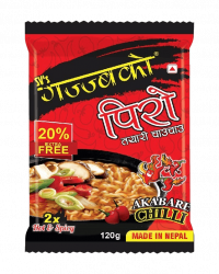 Gazzabko Piro 2x Hot & Spicy Akabare Chilli Noodles 120G