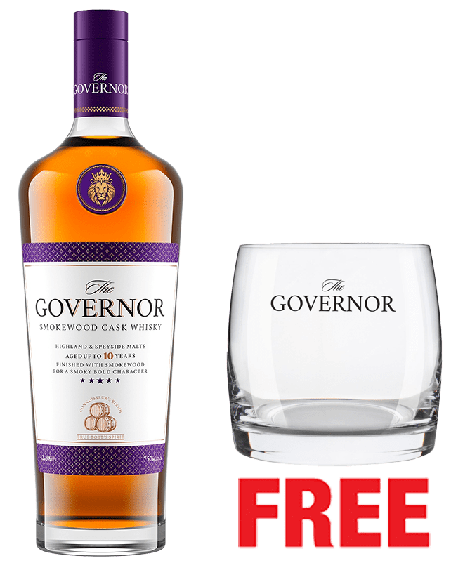 The Governor Smokewood Cask 750ML + 1 Glass Free The Governor Smokewood Cask 750ML + 1 Glass Free