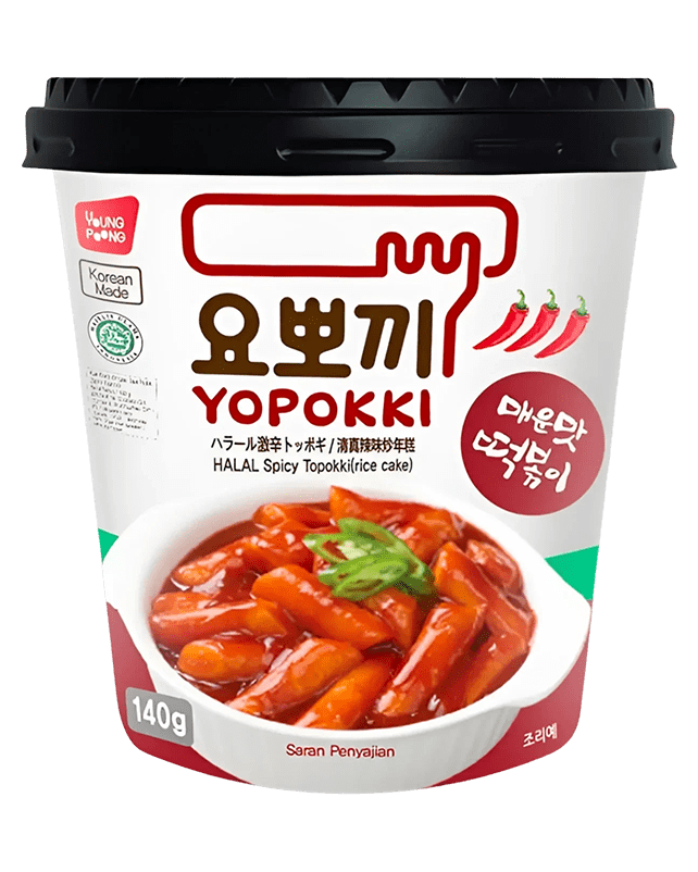 Yopokki Spicy Topokki (Rice Cake) 140G Cup Yopokki Spicy Topokki (Rice Cake) 140G Cup