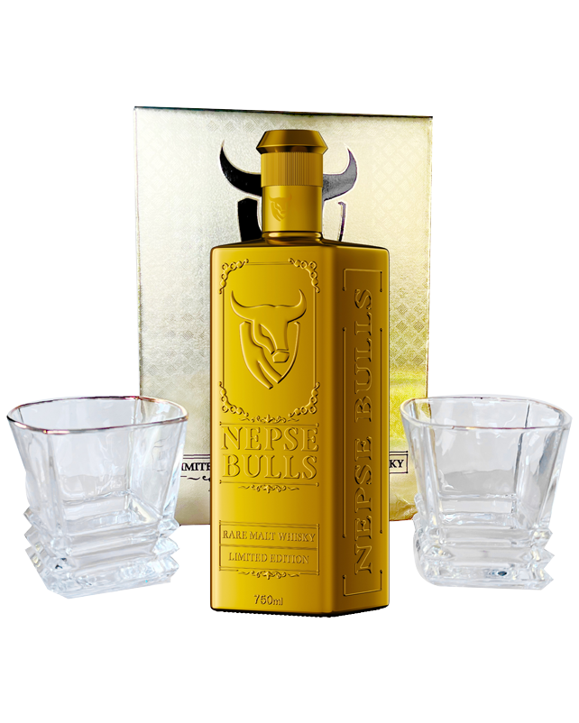 Nepse Bulls Rare Malt Whisky 750ML + 2 Glasses Free Nepse Bulls Rare Malt Whisky 750ML + 2 Glasses Free
