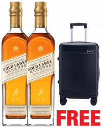 Johnnie Walker Gold Label 1L x 2 Bottles + 1 Trolley Free