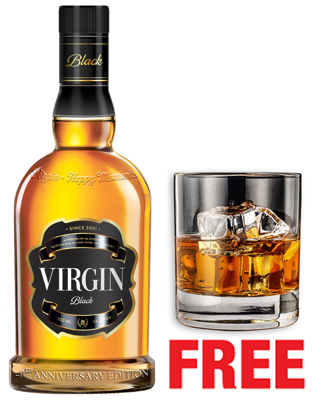 Virgin Black 750ML + 1 Glass Free Virgin Black 750ML + 1 Glass Free