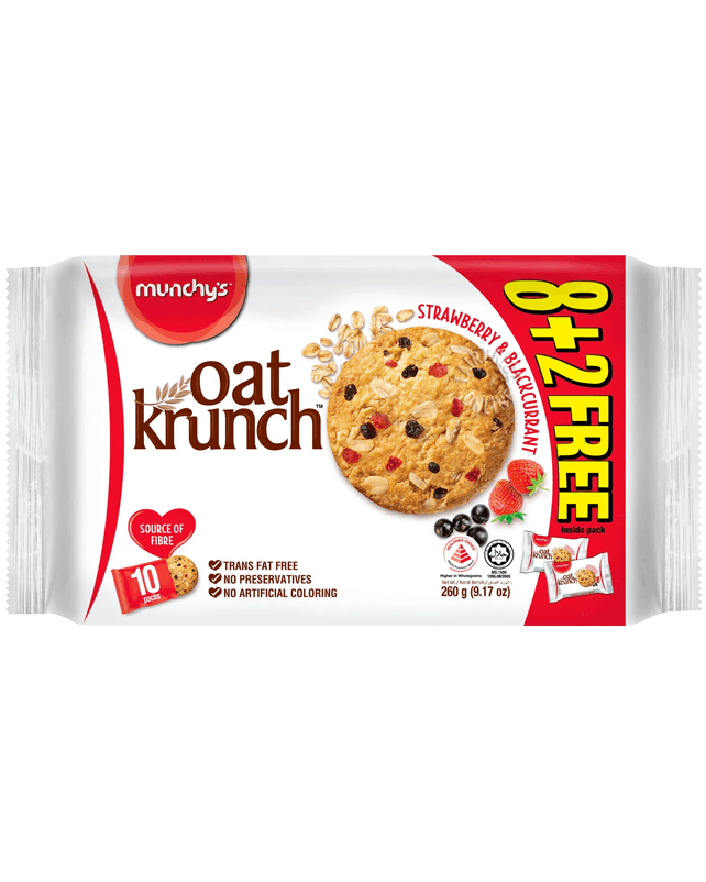 Munchy's Oat Krunch Strawberry & Blackcurrant 260G