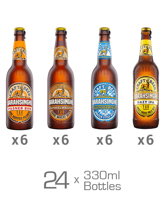 Barahsinghe Craft 330ML Assorted - Pilsner, Dunkelweizen, Yaktoberfest, Hazy IPA