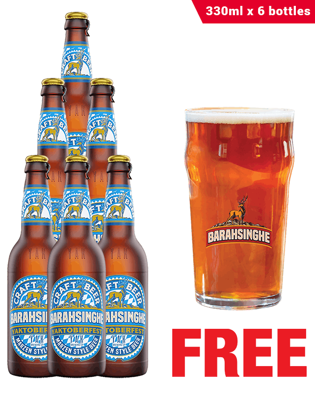 Barahsinghe Yaktoberfest 330ML x 6 Bottles + 1 Glass Free