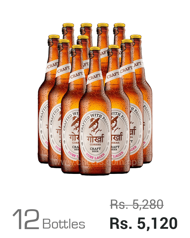 Gorkha Craft Ruby Lager 650ML x 12 Bottles