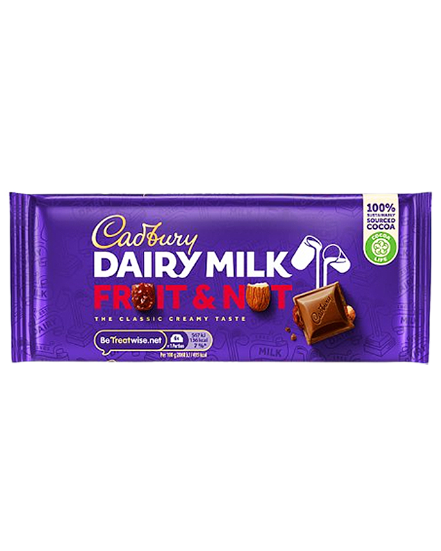 Cadbury Dairy Milk Fruit & Nut 110G - Cheers Online Store Nepal