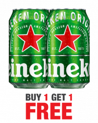 Heineken Can 330ML Buy1 Get1